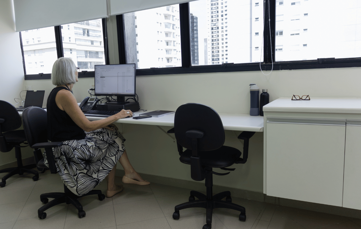 Área de trabalho e análise da pesquisa